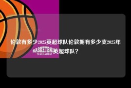 伦敦有多少2025英超球队伦敦拥有多少支2025年英超球队？