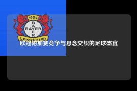 欧冠附加赛竞争与悬念交织的足球盛宴