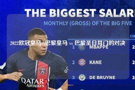 2022欧冠皇马vs巴黎皇马 vs 巴黎圣日耳门的对决