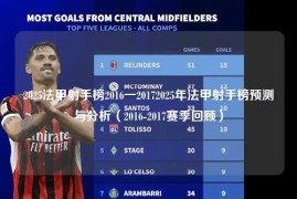 2025法甲射手榜2016一20172025年法甲射手榜预测与分析（2016-2017赛季回顾）