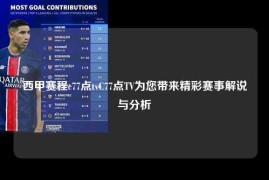 西甲赛程c77点tvC77点TV为您带来精彩赛事解说与分析