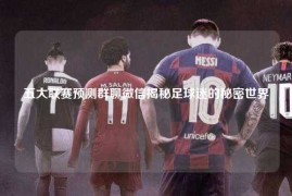 五大联赛预测群聊微信揭秘足球迷的秘密世界