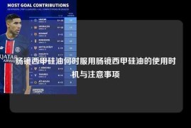 肠镜西甲硅油何时服用肠镜西甲硅油的使用时机与注意事项