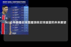 2025法甲直播足球直播顶级足球盛宴的未来展望