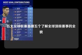 五大足球联赛是哪五个了解全球顶级赛事的全貌