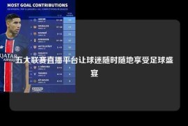 五大联赛直播平台让球迷随时随地享受足球盛宴