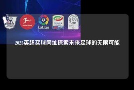 2025英超买球网址探索未来足球的无限可能