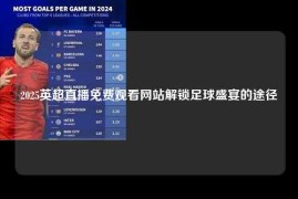 2025英超直播免费观看网站解锁足球盛宴的途径