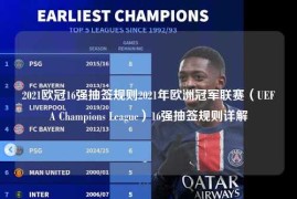 2021欧冠16强抽签规则2021年欧洲冠军联赛（UEFA Champions League）16强抽签规则详解