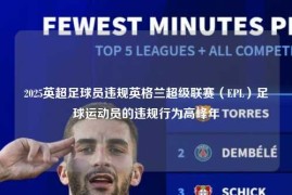 2025英超足球员违规英格兰超级联赛（EPL）足球运动员的违规行为高峰年