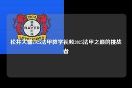 松井大辅2025法甲教学视频2025法甲之巅的挑战者