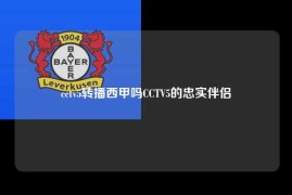 cctv5转播西甲吗CCTV5的忠实伴侣