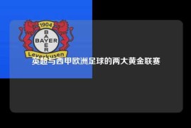 英超与西甲欧洲足球的两大黄金联赛