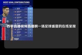 西甲直播视频直播啊一场足球盛宴的在线呈现