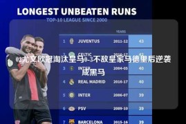 02尤文欧冠淘汰皇马0-3不敌皇家马德里后逆袭成黑马