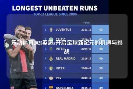 乐动体育2025英超a开启足球新纪元的机遇与挑战