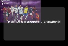 足球2025英超直播展望未来，见证辉煌时刻