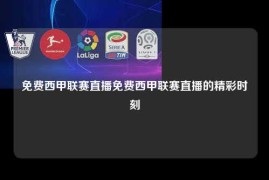 免费西甲联赛直播免费西甲联赛直播的精彩时刻