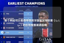 那个网站可以看西甲西班牙国家足球联赛（La Liga）的在线观看渠道指南