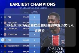 2020至20212025英超赛程英超联赛的辉煌历史与未来展望