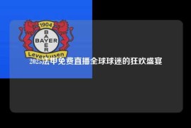 2025法甲免费直播全球球迷的狂欢盛宴