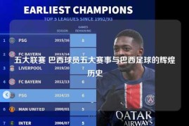 五大联赛 巴西球员五大赛事与巴西足球的辉煌历史