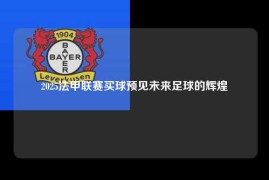 2025法甲联赛买球预见未来足球的辉煌