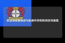 欧冠资格赛挑战与机遇并存的欧洲足球盛宴