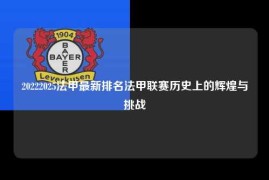 20222025法甲最新排名法甲联赛历史上的辉煌与挑战