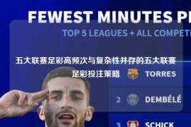 五大联赛足彩高频次与复杂性并存的五大联赛足彩投注策略
