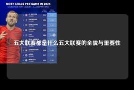 五大联赛都是什么五大联赛的全貌与重要性