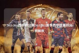 2013-2014西甲积分榜2013-2014赛季西甲联赛积分榜解析