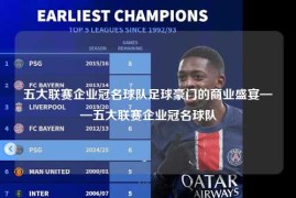 五大联赛企业冠名球队足球豪门的商业盛宴——五大联赛企业冠名球队
