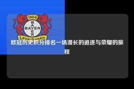 欧冠历史积分排名一场漫长的追逐与荣耀的旅程