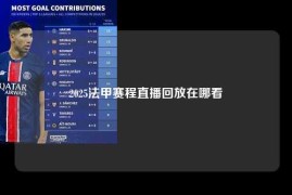 2025法甲赛程直播回放在哪看