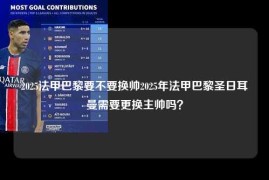 2025法甲巴黎要不要换帅2025年法甲巴黎圣日耳曼需要更换主帅吗？