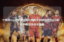 梅西2025法甲进球排名西班牙前锋梅西在2025年法甲的进球排名预测