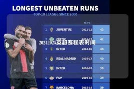 20242025英超赛程表时间