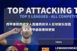西甲赛程西班牙人直播西班牙人足球俱乐部直播与西甲最新赛程更新