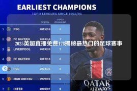 2025英超直播免费178揭秘最热门的足球赛事