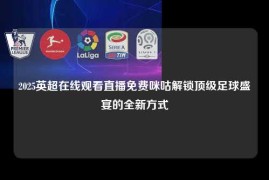 2025英超在线观看直播免费咪咕解锁顶级足球盛宴的全新方式