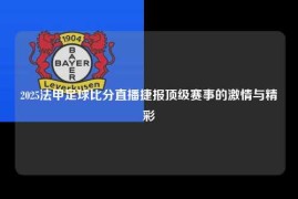 2025法甲足球比分直播捷报顶级赛事的激情与精彩