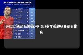 20202025英超在哪看2020-2025赛季英超联赛观看指南