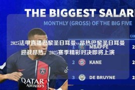 2025法甲直播巴黎圣日耳曼vs昂热巴黎圣日耳曼迎战昂热，2025赛季精彩对决即将上演