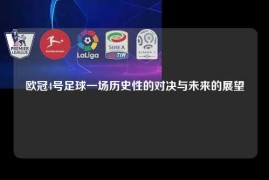 欧冠4号足球一场历史性的对决与未来的展望