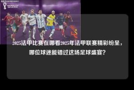 2025法甲比赛在哪看2025年法甲联赛精彩纷呈，哪位球迷能错过这场足球盛宴？