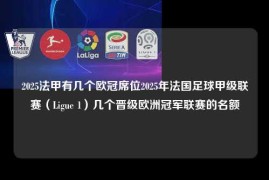 2025法甲有几个欧冠席位2025年法国足球甲级联赛（Ligue 1）几个晋级欧洲冠军联赛的名额