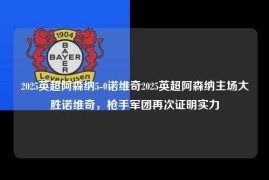 2025英超阿森纳5-0诺维奇2025英超阿森纳主场大胜诺维奇，枪手军团再次证明实力