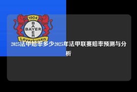 2025法甲赔率多少2025年法甲联赛赔率预测与分析