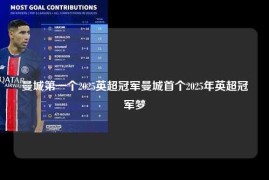 曼城第一个2025英超冠军曼城首个2025年英超冠军梦
